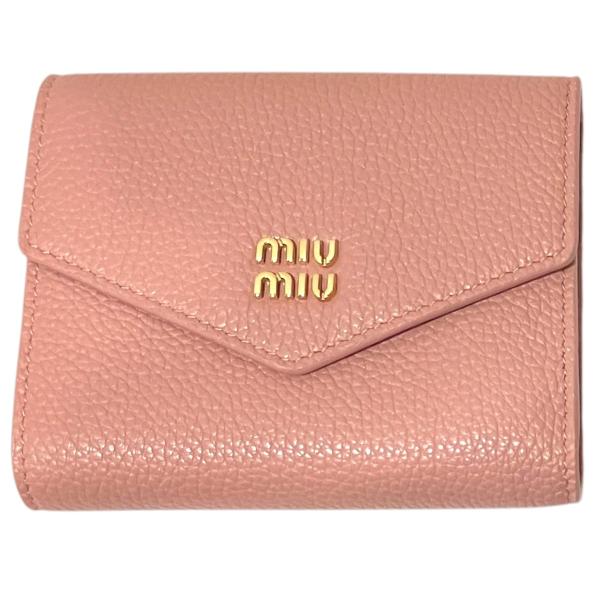 miu miu（ミュウミュウ） MIU MIU 3つ折り財布 5MH040 ピンク