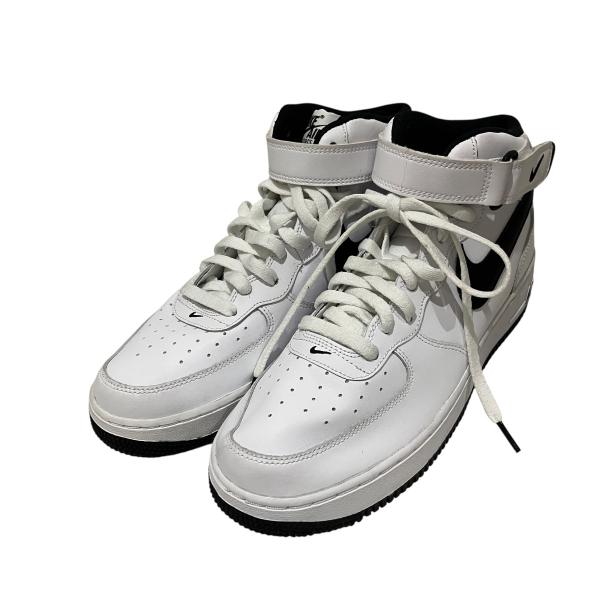 ナイキ NIKE AIR FORCE 1 MID 07 ミッドカットスニーカー DV0806-101 ホワイト×ブラック サイズ：27.5