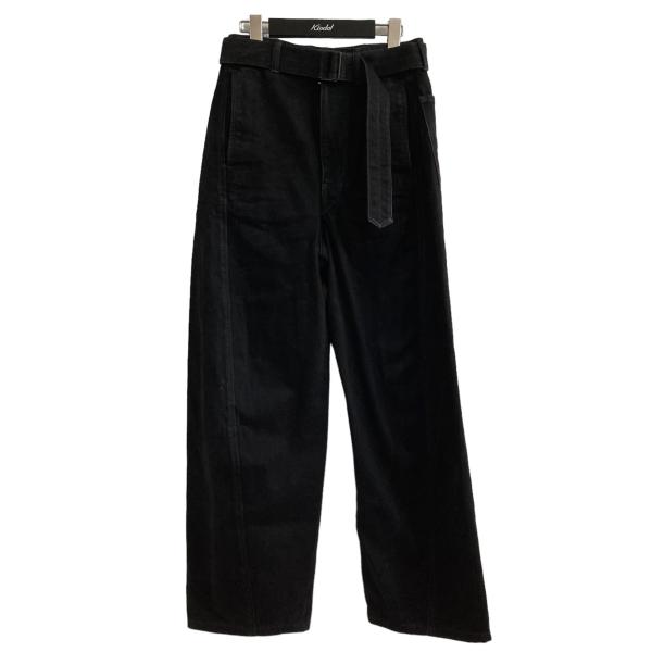 LEMAIRE ルメール　テーパードウールパンツ 46 LEMAIRE ルメール ベルテッド トロピカルウール プリーツパンツ