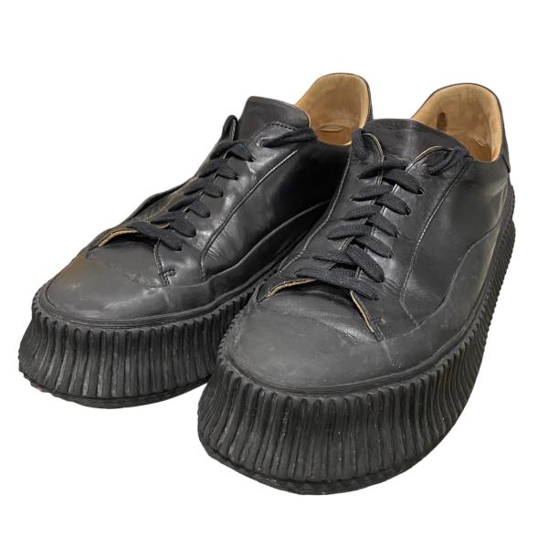 ジルサンダー JIL SANDER ローカットレザーブラットフォームスニーカー 