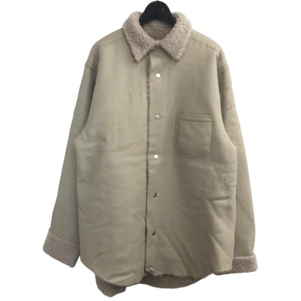 23AW即完　POSTELEGANT Mouton Shirt Jacket kindal_8045000873676