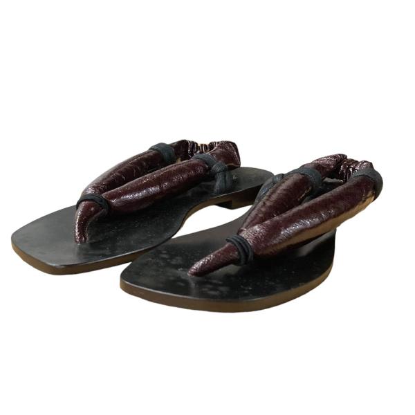 LEMAIRE ルメール Cloth Sandals クロスサンダル ブラック×ブラウン 