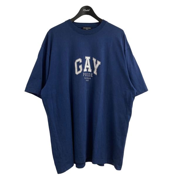 BALENCIAGA 【値下げ】BALENCIAGA GAYPRIDE Tシャツ 651795 ネイビー