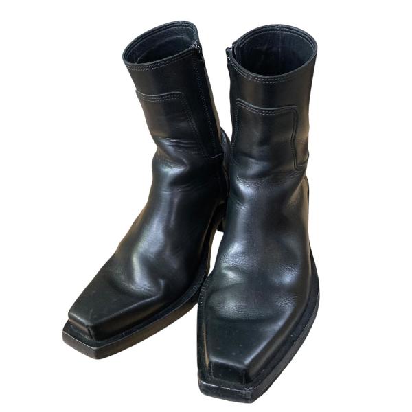 BALENCIAGA ブラックスエード　サイドジップアップブーツ　サイズ41 kindal_8045000981630