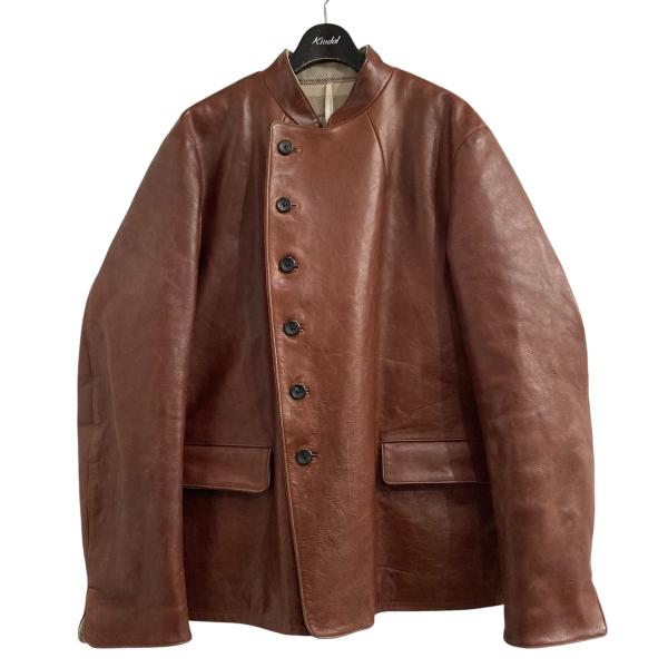 値下げ】SOU SOUS 切替レザージャケット 06-SS02221 ブラウン×ベージュ