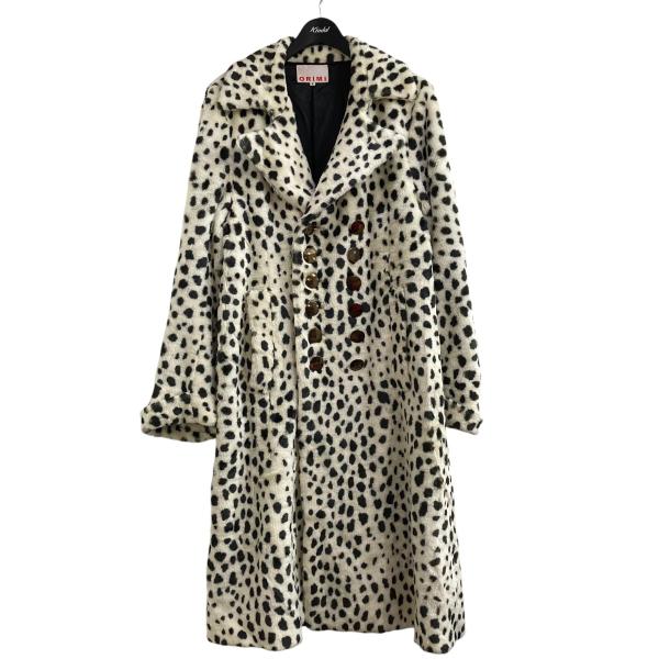 値下げ】ORIMI アニマル柄 ナポレオンコート ホワイト サイズ：2