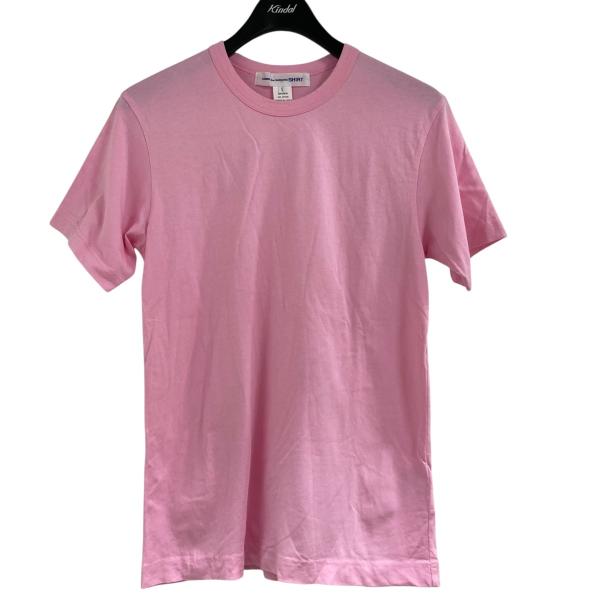 コムデギャルソン　ピンク シャーリング 半袖シャツ コムデギャルソン オムCOMME des GARCONS HOMME 裾パターン切替