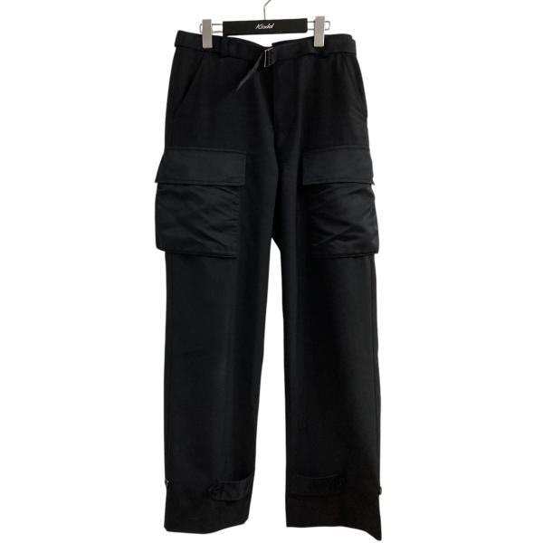 sacai ブラックナイロンパンツ THE NORTH FACE×sacai/ザノースフェイス×サカイ】よりサイド