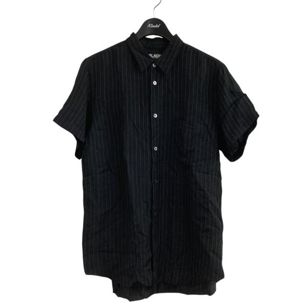 BLACKコムデギャルソン　ストライプブルゾン COMME des GARCONS コムデギャルソン ピンストライプ柄ウール