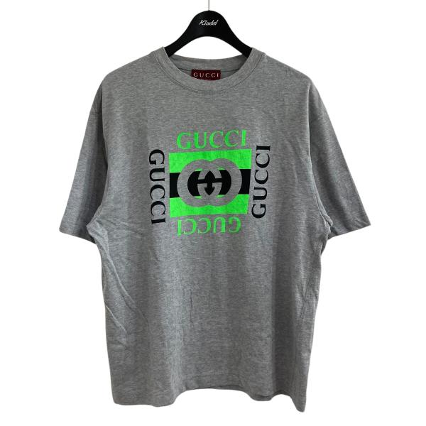 GUCCI グッチ プリント半袖Tシャツ グレー サイズ：XS : カインドオル