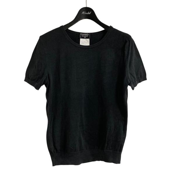 お値下げ❗️CHANEL 半袖Tシャツ 40 CHANEL 【値下げ】CHANEL ニットTシャツ ブラック サイズ：40