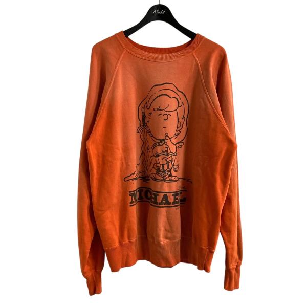 セントマイケル SAINT MICHAEL プリントスウェット オレンジ