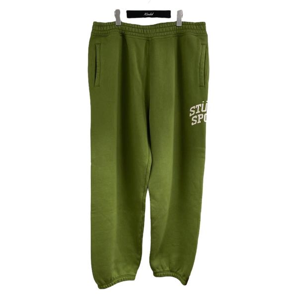 STUSSY 【値下げ】stussy スウェットパンツ グリーン サイズ：XL (EC