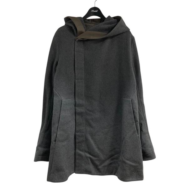 【値下げ】Rick Owens フーテッド ウール コート グレー Rick Owens（リック・オウエンス） 【値下げ】RICK OWENS コート RU