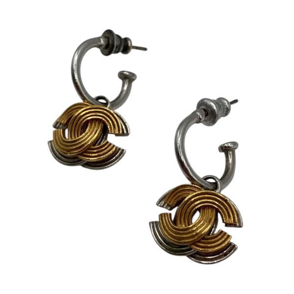 CHANEL（シャネル） ダブルココマークピアス ゴールド×シルバー サイズ