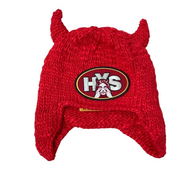 HYSTERIC GLAMOUR（ヒステリックグラマー） ロゴニットビーニー レッド