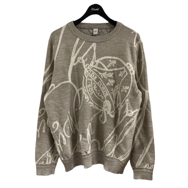 【未使用級】 Berluti ベルルッティ Tシャツ カリグラフィ 総柄 グレー Berluti（ベルルッティ） カリグラフィ ウールニット ベージュ サイズ
