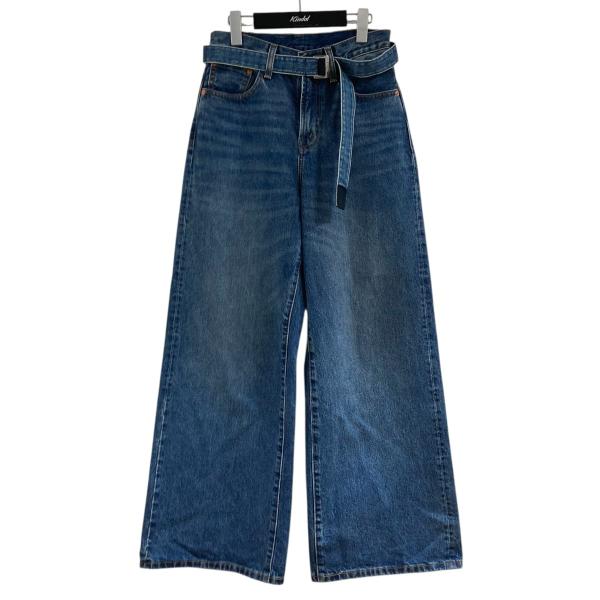 sacai サカイ ベルテッド デニムパンツ ジーンズ インディゴ M sacai（サカイ） sacai 25SS ベルテッドデニムパンツ 25-0962S