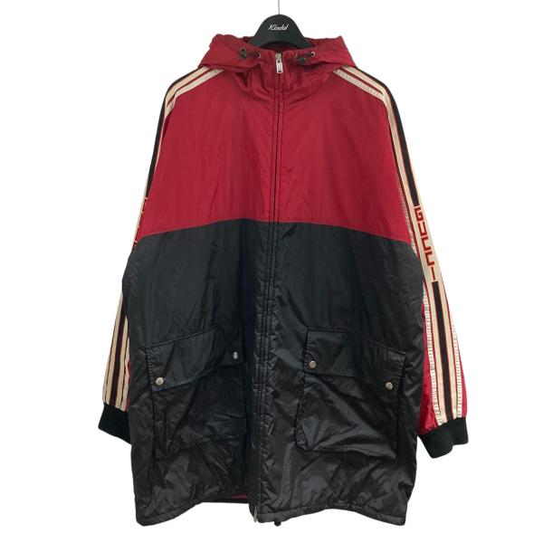 GUCCI（グッチ） サイドロゴパデッドジャケット ブラック×レッド
