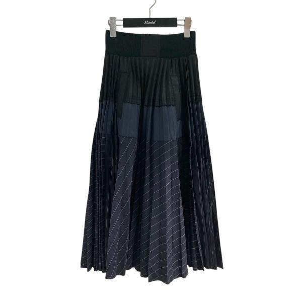 sacai（サカイ） 【値下げ】sacai 切替プリーツロングスカート