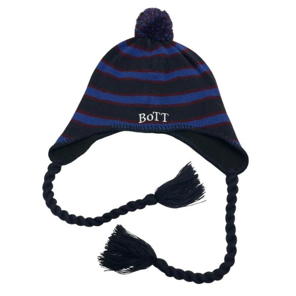 ダークブルー ニット帽 BOTT ボット BoTT ニットキャップ 253BoTT75 ブラック×ブルー