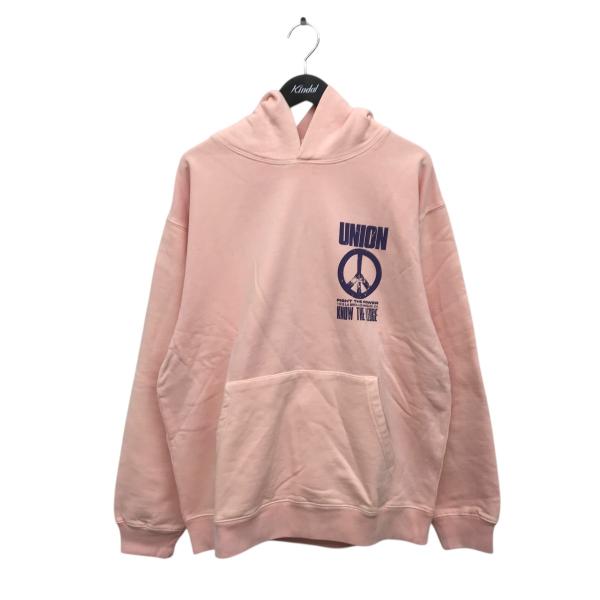ユニオン UNION プリントプルオーバーパーカー KHL-175-00002-650 ピンク サイズ：3