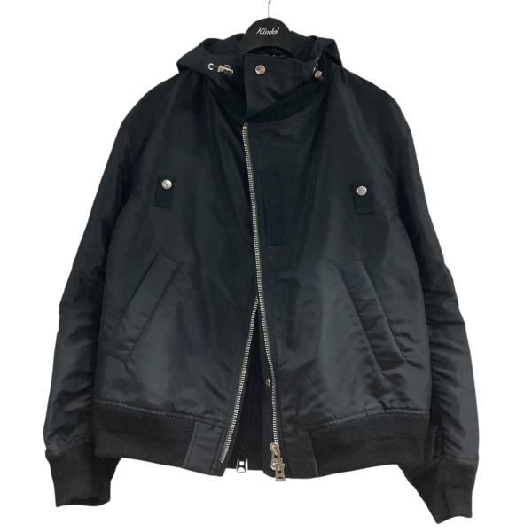 25AW sacai Nylon Twill Blouson サイズ1 sacai: Navy Nylon Twill Blouson Bomber Jacket | SSENSE
