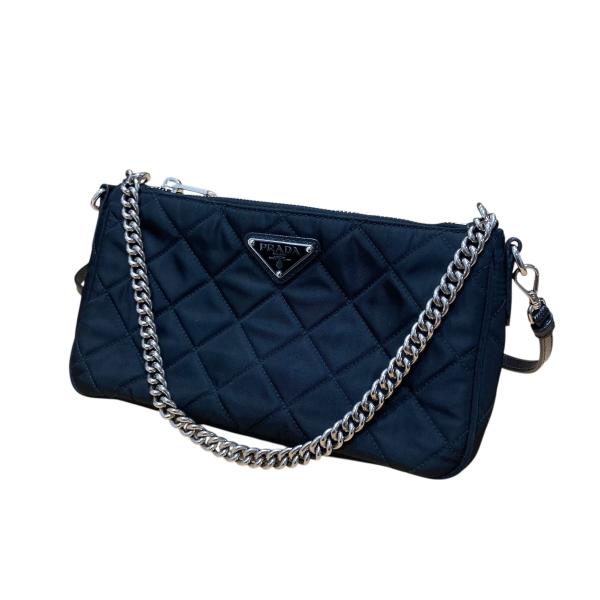 PRADA（プラダ） キルティングナイロン2WAYショルダーバッグ ブラック