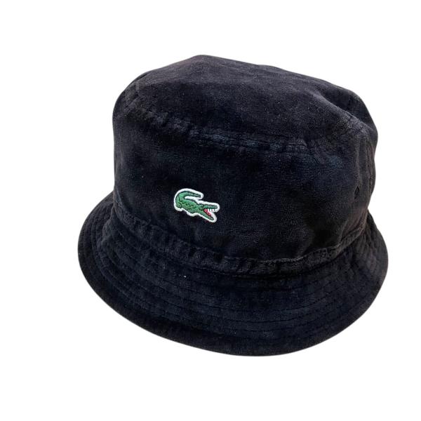 シュプリーム Supreme LACOSTE ベロア バケットハット ブラック LACOSTE（ラコステ） ラコステ×シュプリーム LACOSTE×Supreme ベロア