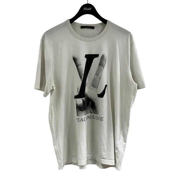 即購入 Louis Vuitton ロゴプリント T シャツ L サイズ LOUIS VUITTON（ルイ・ヴィトン） ロゴプリントTシャツ ホワイト