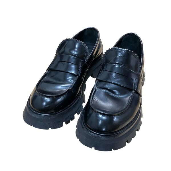 【値下げ】ALEXANDER McQUEEN チャンキーソールローファー ブラック サイズ：36 1/2 (EC)
