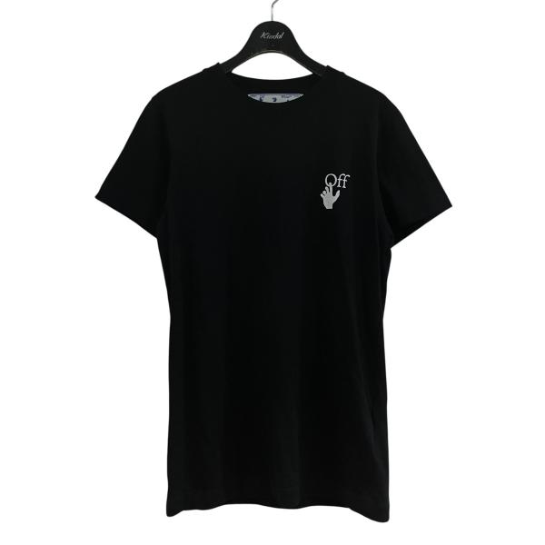 off white（オフホワイト） バックバイヤスプリントTシャツ ブラック
