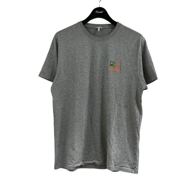 LOEWE（ロエベ） アナグラムエンブロイダリーTシャツ グレー サイズ：M