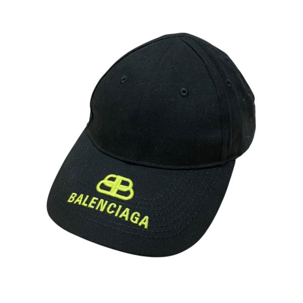 週末限定値下げ☆ 正規品 BALENCIAGA バレンシアガ キャップ 黒L59 BALENCIAGA（バレンシアガ） BALENCIAGA BBロゴ刺繍キャップ ブラック
