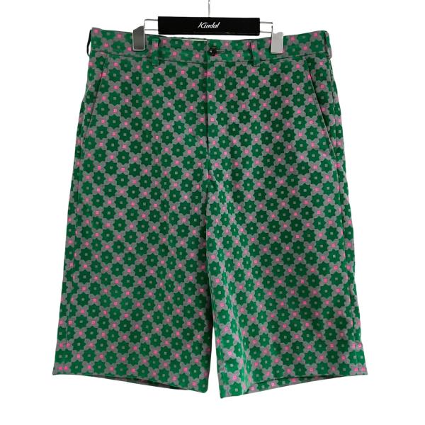 コムデギャルソンオムプリュス　レザーハーフパンツ COMME des GARCONS HOMME PLUS コムデギャルソンオムプリュス 総柄
