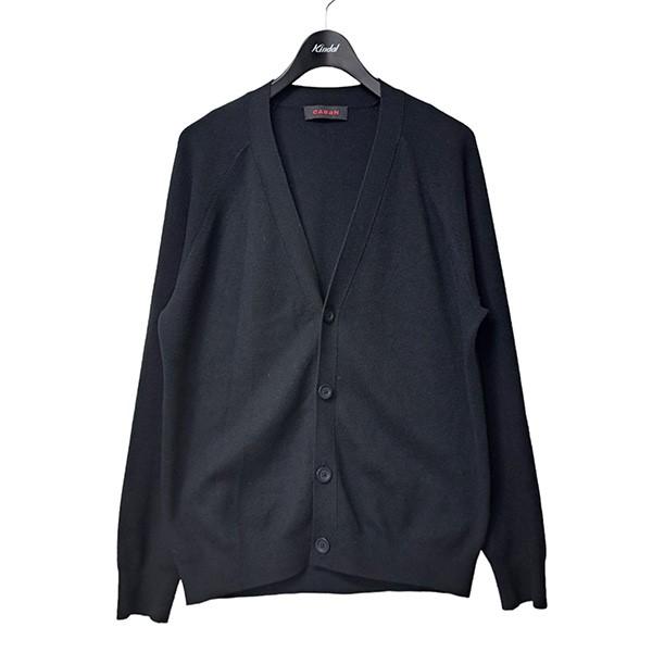 値下げ】CABaN コットンカシミヤニットVネックカーディガン ブラック 