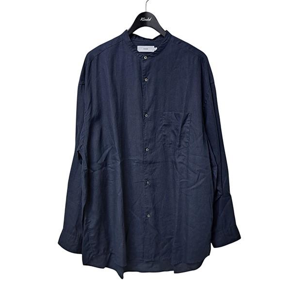 グラフペーパー Graphpaper 24SS Linen L／S Oversized Band Collar 