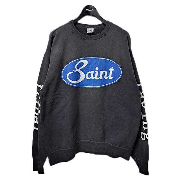 スウェット SAINT MICHAEL TRIVAL WARS CRN SWT セントマイケル SAINT MICHAEL 23AW CRW N SWT TRIVAL WARS プリント