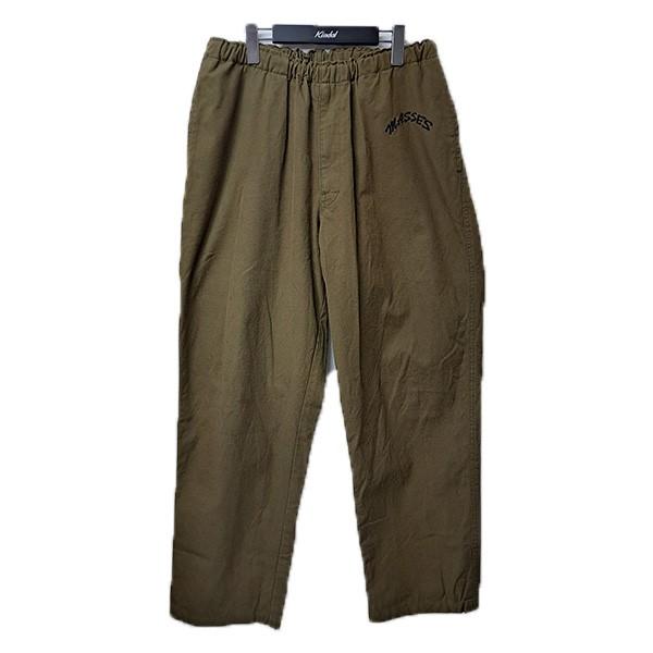 MASSES マシス MASSES EASY PANTS BONE ロゴ刺繍イージーパンツ 