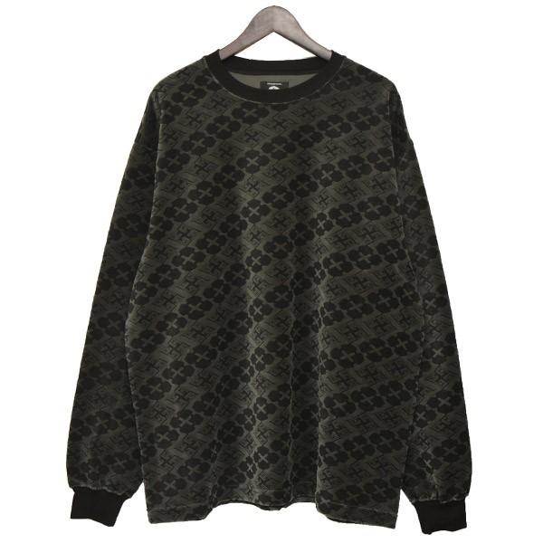 値下げ】BUDSPOOL×GAKKIN 花罰家紋 VELOUR L／S TEE ベロアロング  
