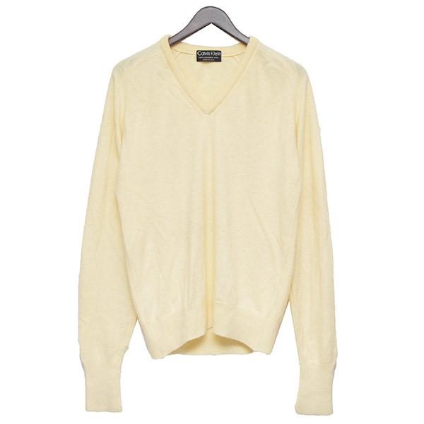 値下げ】CALVIN KLEIN USA MADE Vintage Vネックカシミヤニット 