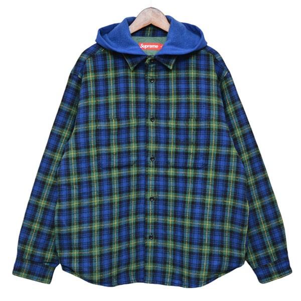 Supreme シュプリーム 2023AW Tartan Flannel Hooded shirt 中綿 
