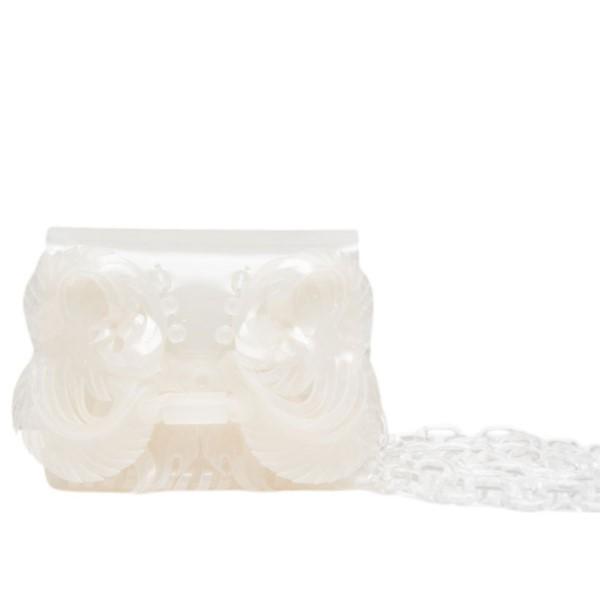 【新品未使用】Mame Kurogouchi ミニチェーンバッグ-ホワイト 値下げ】mame kurogouchi 2024SS Transparent Sculptural Micro Chain