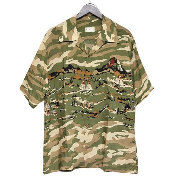KAPITAL キャピタル オルテガ アロハ シャツ アイボリー　カントリー KAPITAL（キャピタル） カモフラアロハシャツ K2006SS207 カーキ
