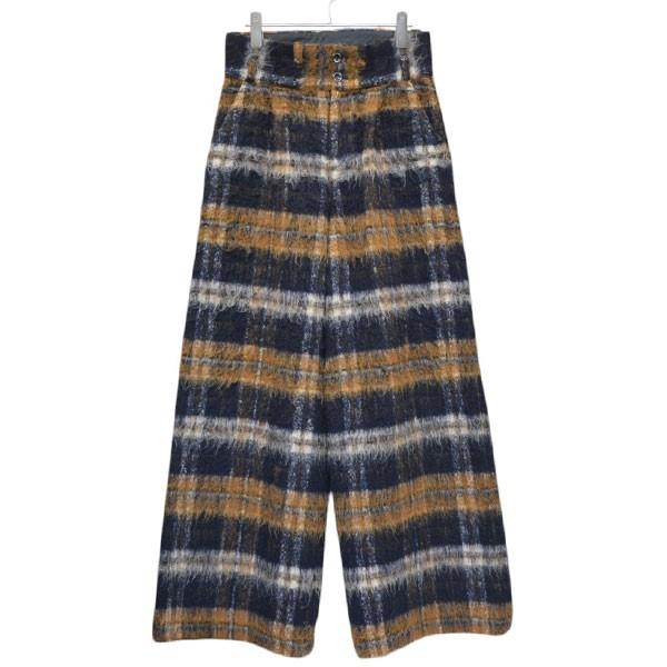 VLANK（ブランク） 【値下げ】blank 2023AW SHAGGY CHECK WIDE PANTS 