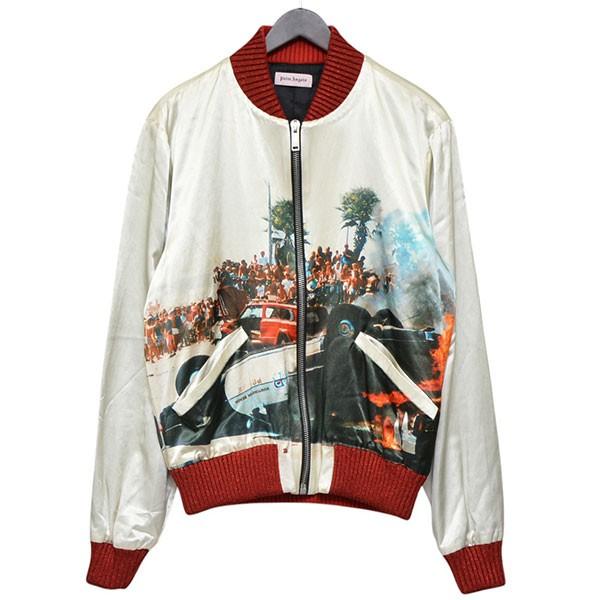 PALM ANGELS パームエンジェルス 新品同様 パームツリースカジャン M Palm Angels パームエンジェルス RIOT SOUVENIR JACKET