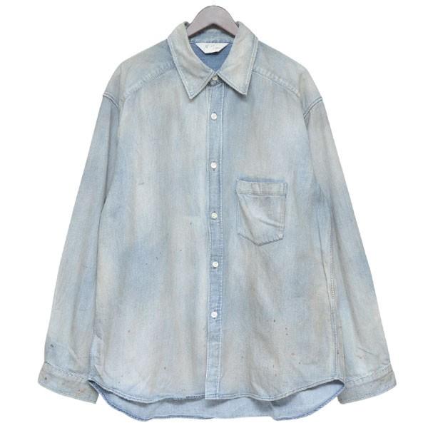アンセルム ANCELLM 2025AW DENIM DRESS SHIRT USED加工デニムシャツ