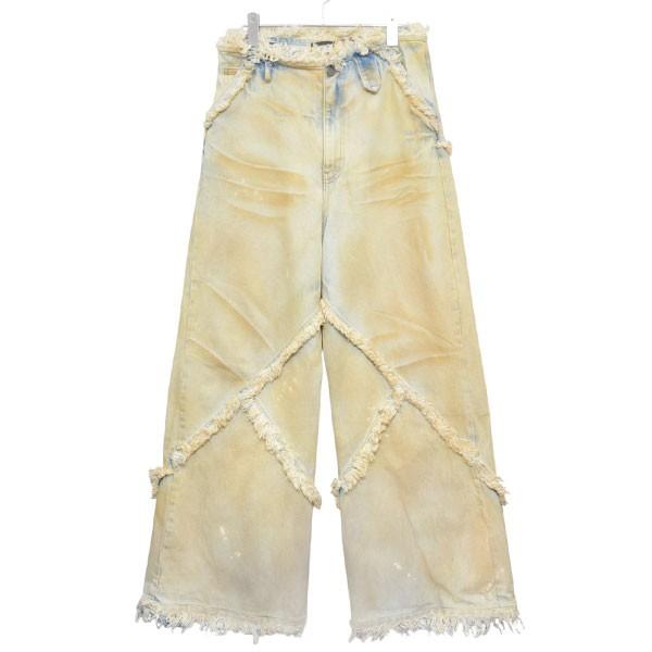 値下げ】EGONLAB 2025SS ARGYLE DENIM PANT USED加工ワイド