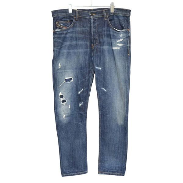【鑑定済美品】24FW ディーゼル レイヤードデニム ダメージ加工 50（XL） 新品 READYMADE VINTAGE 501 ダメージ加工 デニム パンツ READY MADE