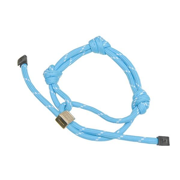 美品・国内店舗購入・MIUMIU ミュウミュウ　コードブレスレット miu miu（ミュウミュウ） コード ブレスレット 51B538 ライトブルー